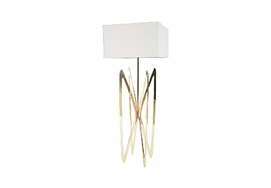 Picture of BUTTERFLY FLOOR LAMP PLATED BRASS FINISH