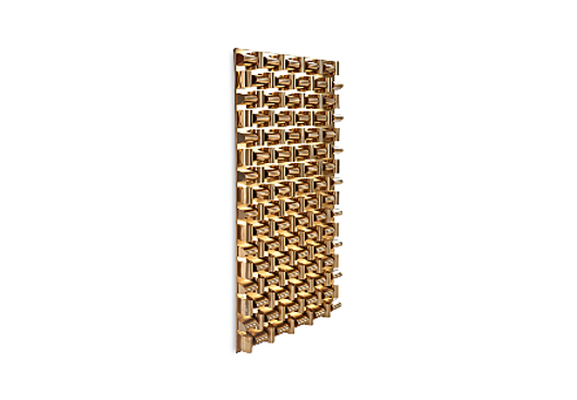 Picture of ARETE WALL ART RECTANGLE, PLATED BRASS FINISH