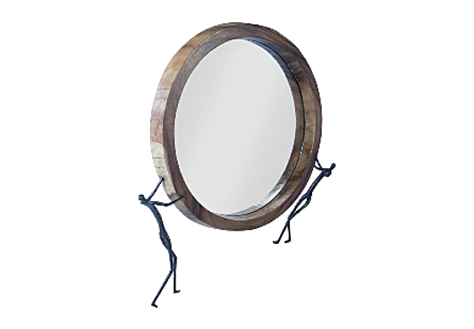 Picture of ATLAS MIRROR CHAMCHA WOOD/METAL, NATURAL