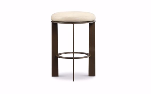 Picture of BAR STOOL WITH UPHOLSTERED SEAT