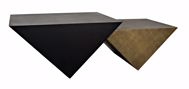 Picture of AMBOSS COFFEE TABLE, BLACK METAL, AGED BRASS FINISH
