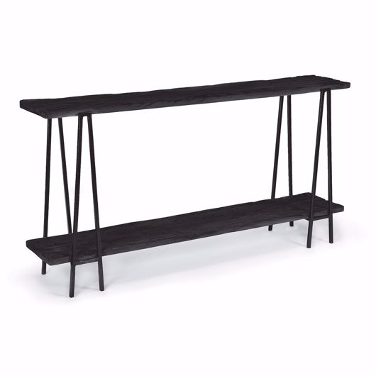 Picture of ASH RECLAIMED WOOD CONSOLE TABLE (BLACK)
