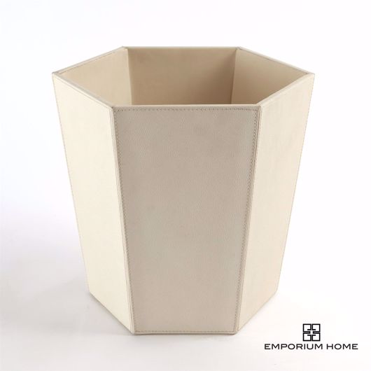 Picture of TIFFANY WASTEBASKET-MILK LEATHER