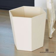 Picture of TIFFANY WASTEBASKET-MILK LEATHER