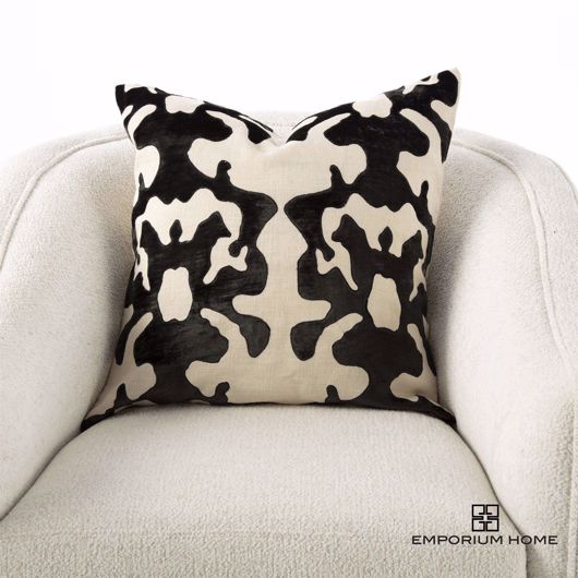 Picture of INK BLOT PILLOW-BLACK