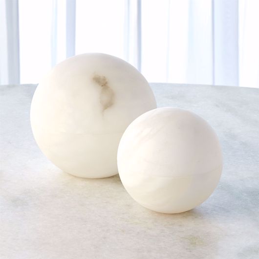 Picture of ALABASTER SPHERE BOX-WHITE