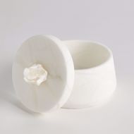 Picture of ALABASTER TAPERED ROUND BOXES AND TRAY-WHITE