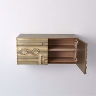 Picture of ABSTRACT BLOCK CABINET-RIGHT-BRASS