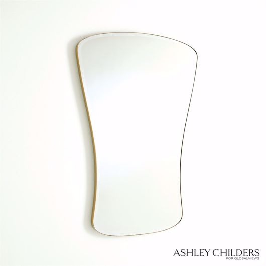 Picture of ~KEY MIRROR-SIMPLE SATIN BRASS