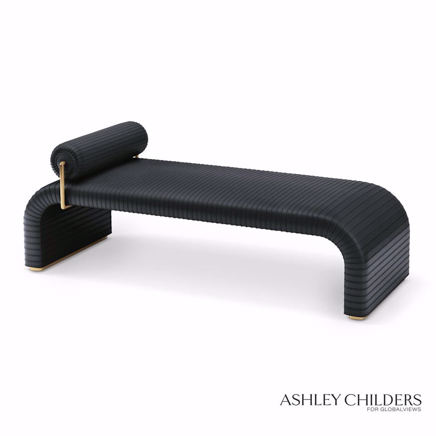 Picture of CADE DAYBED-GRAPHITE LEATHER