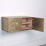 Picture of ABSTRACT BLOCK CABINET-LEFT-BRASS