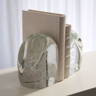 Picture of CHUNK BOOKENDS-CLEAR W/BUBBLES