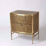 Picture of CRINKLE BEDSIDE CHEST - BRASS/BRONZE