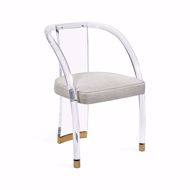 Picture of WILLA DINING CHAIR - DOVE/ BRASS
