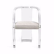 Picture of WILLA DINING CHAIR - DOVE/ SILVER