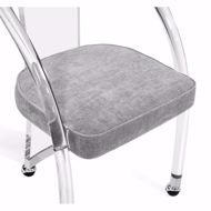 Picture of WILLA DESK CHAIR - OCEAN GREY/ SILVER