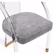 Picture of WILLA DINING CHAIR - OCEAN GREY/ BRASS