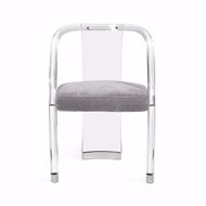 Picture of WILLA DINING CHAIR - OCEAN GREY/ SILVER